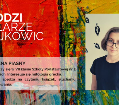 Grafika ze zdjęciem Magdaleny Piasny - w akcji Młodzi Malarze Wojkowic