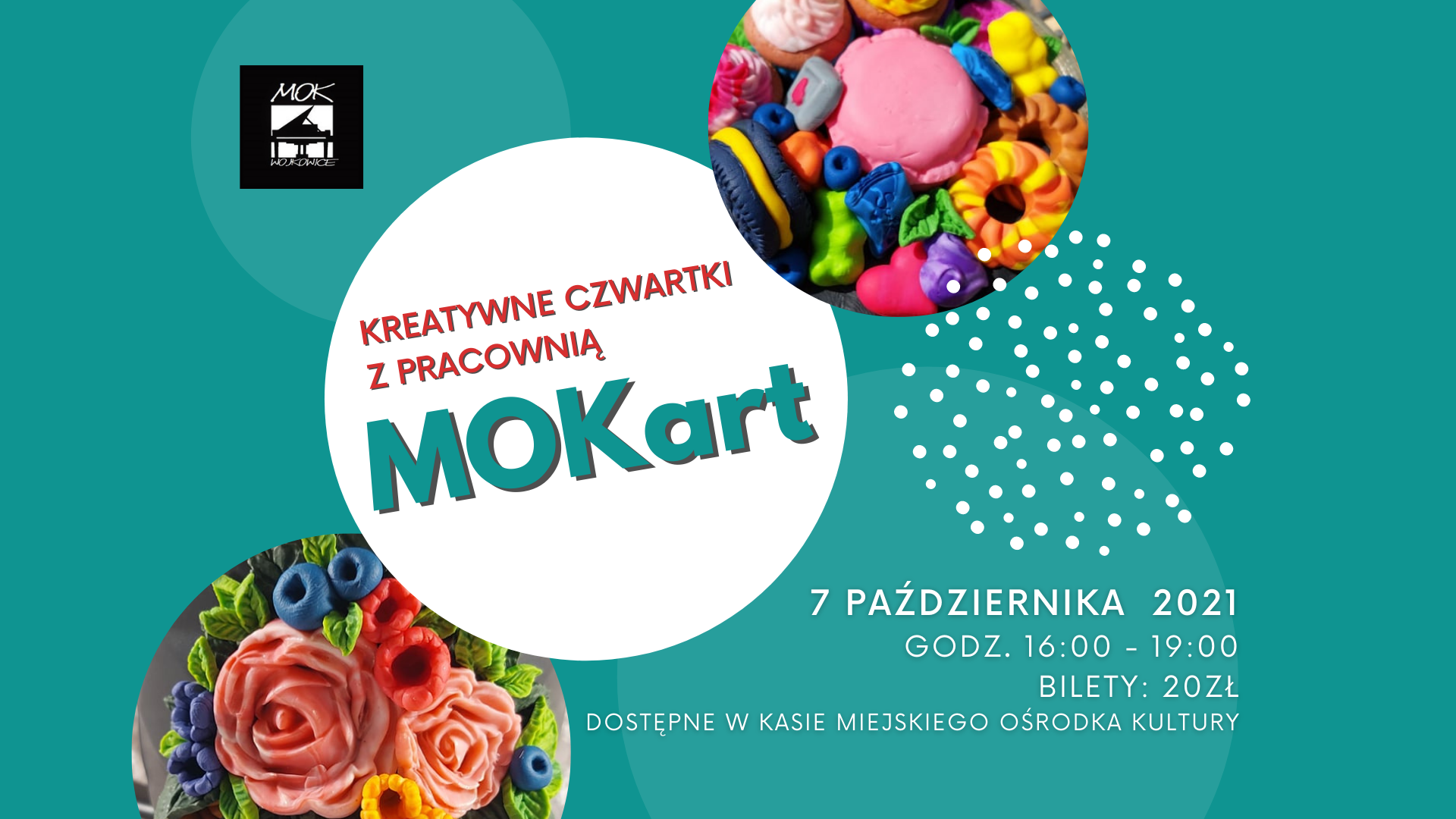 Plakat na pierwsze zajęcia pracowni MOKart