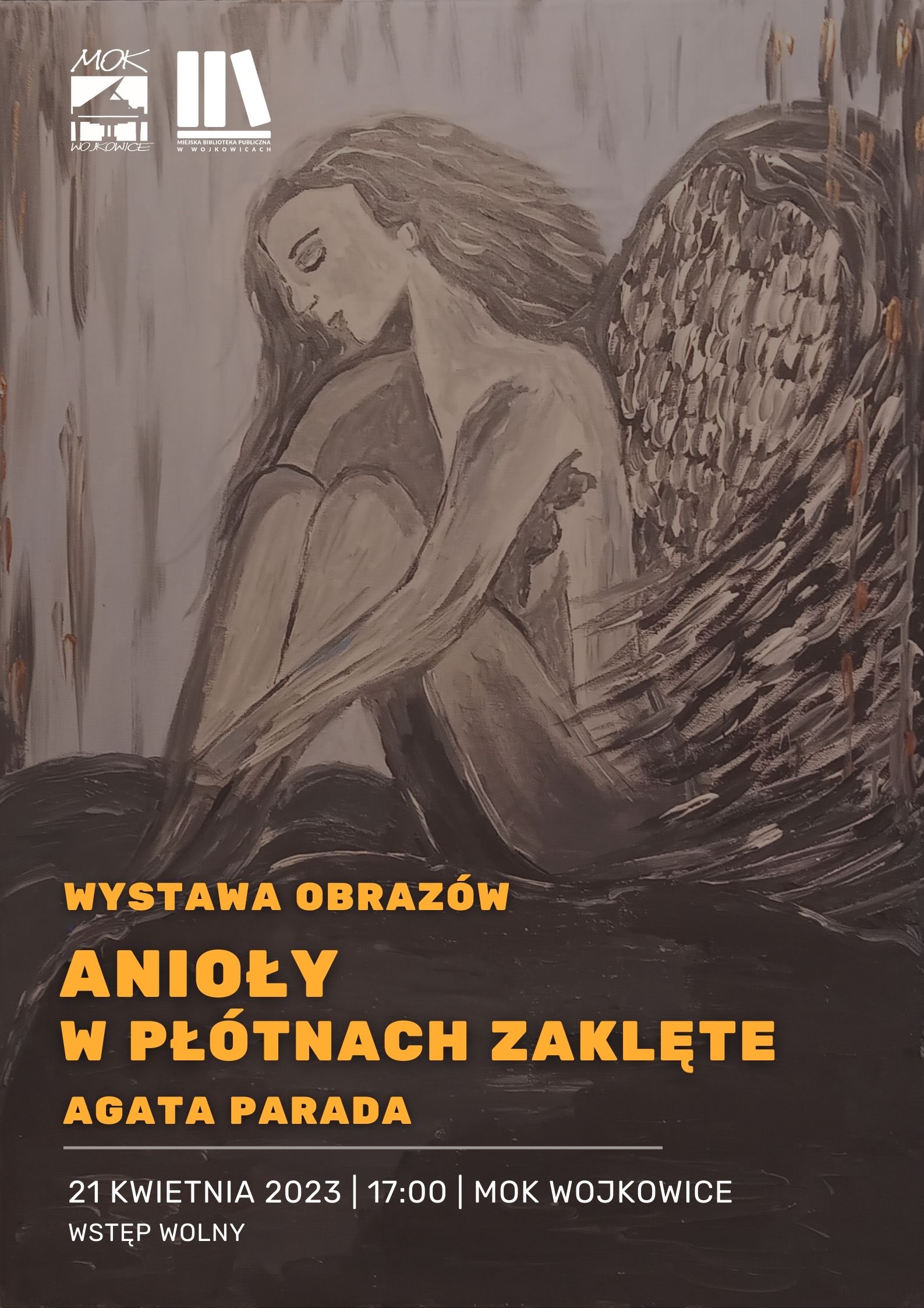 „Anioły w Płótnach Zaklęte” - wystawa obrazów Agaty Parady 21 kwietnia o godzinie 17:00 w Miejskim Ośrodku Kultury w Wojkowicach