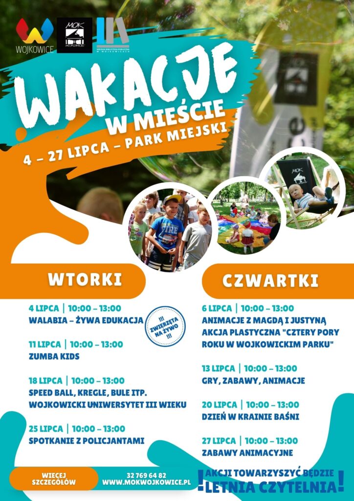 plakat - wakacje w mieście
