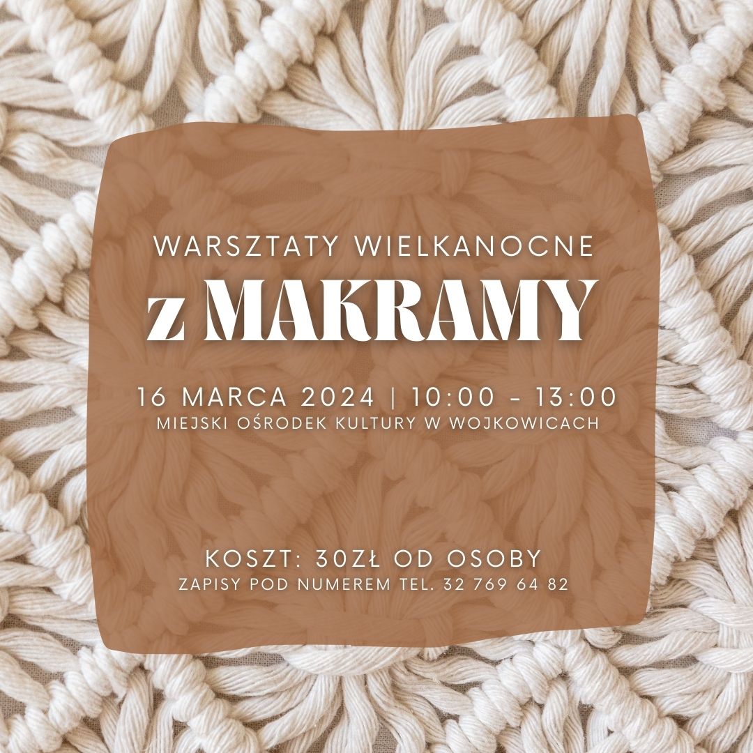 grafika - warsztaty wielkanocne z makramy